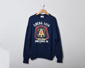 Vintage 90s Carpenters' Union Sweatshirt - heavyweight pullover, organized labor, made in usa - Men's XXL