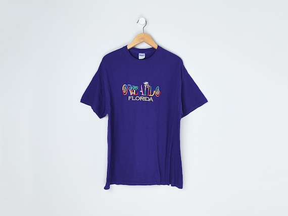 Vintage 90s Orlando, Florida T-shirt - Embroidered Letters