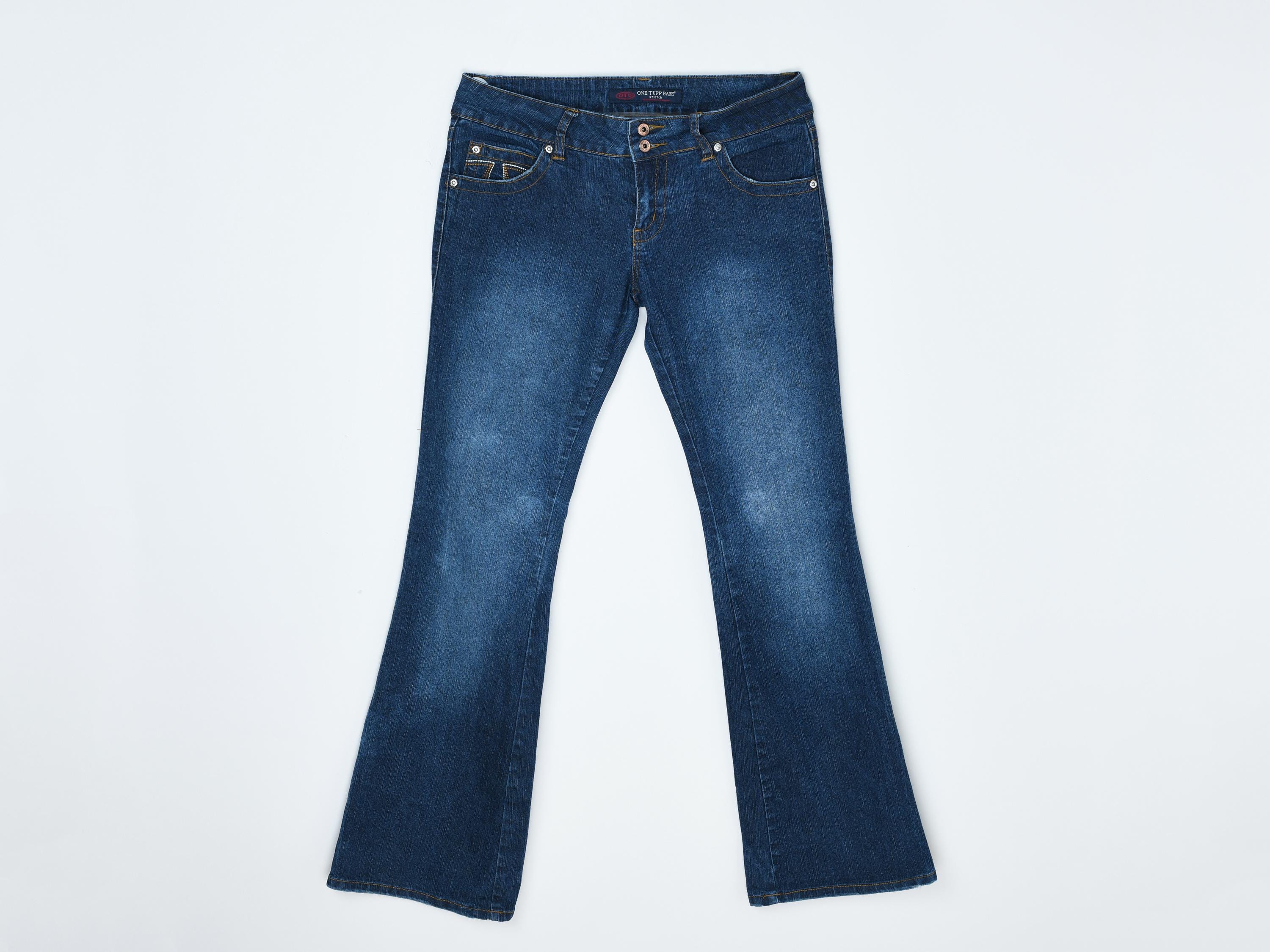 archive Y2K 00s BLUEB テーパードデニムパンツ ギミックXL 00s archive ギミック デニムパンツ グランジ 平成 お兄系 Y2K - メルカリ