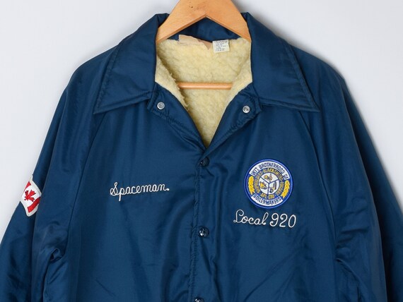 Vintage 70s Boilermakers' Union Fleece-lined Jacket - 