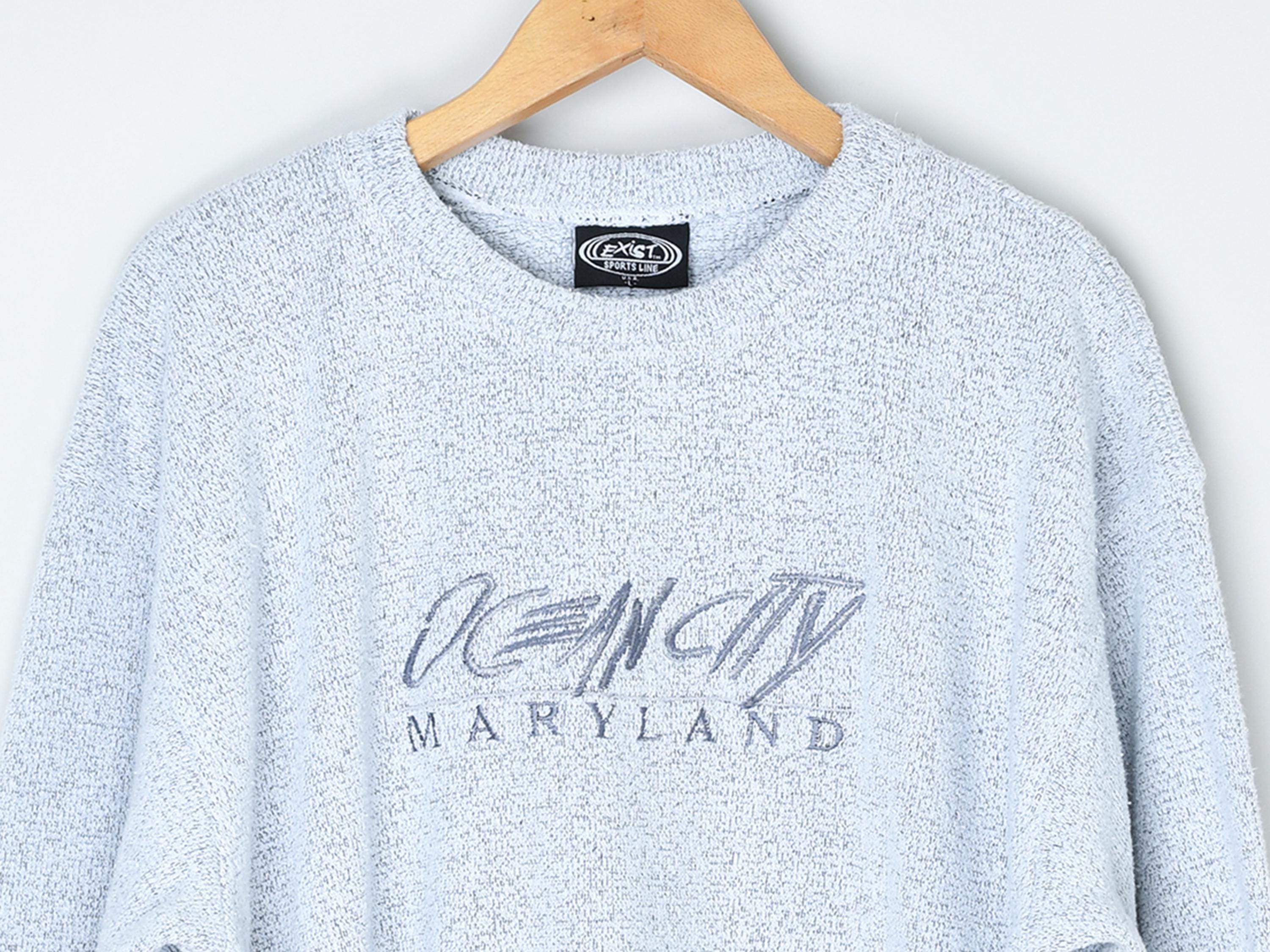 Vintage 2000s Ocean City, Maryland Marled Gray Sweatshirt