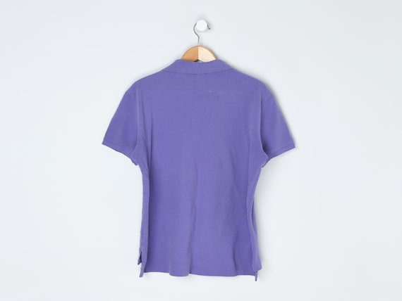 M 90s Ralph Lauren Shirt IMPORTED SILK 紫 Vintage 90s Polo Ralph Lauren Purple Polo Shirt - Nineties, Green