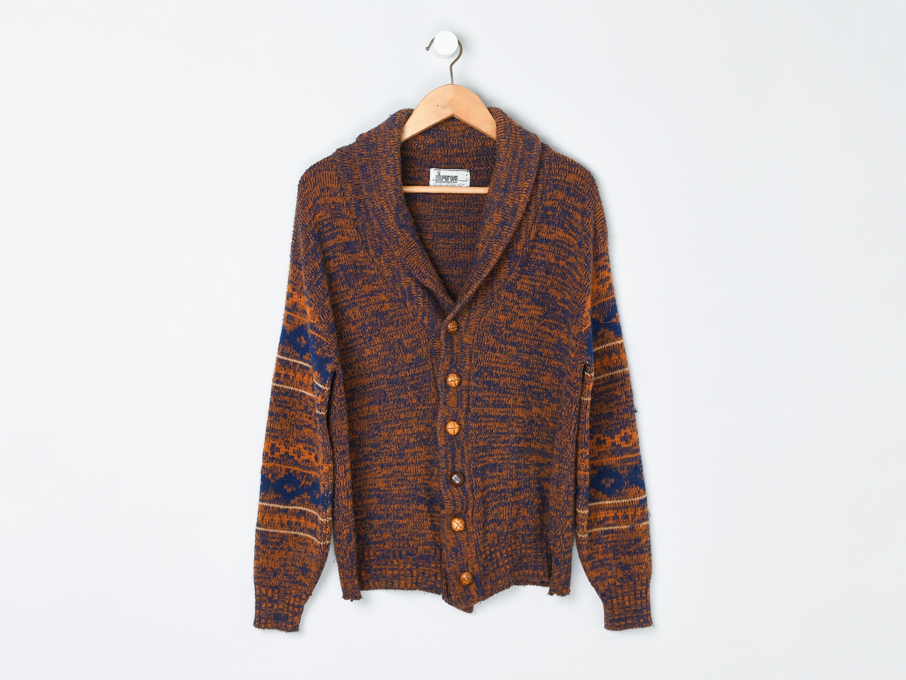60’s Crazy Pattern Wool Cardigan 1960s Cardigan - Etsy
