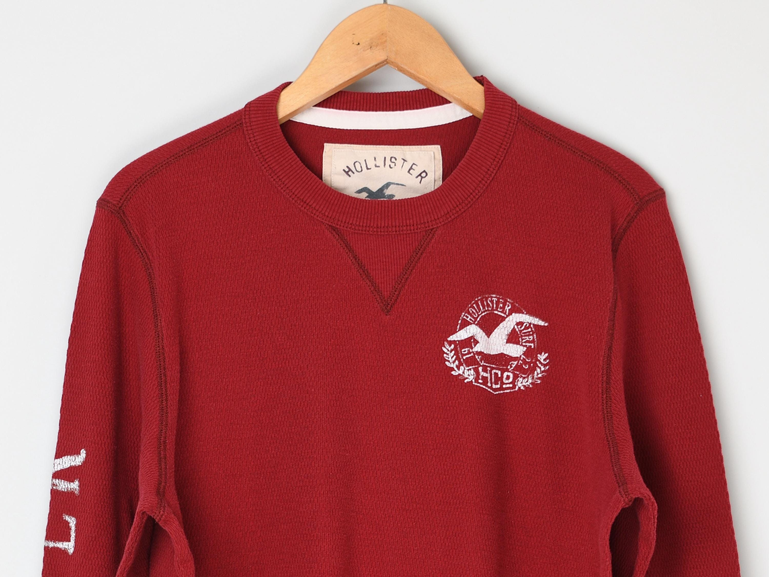 Vintage Y2k Hollister Graphic Long Sleeve Thermal - 2000s Clothing 
