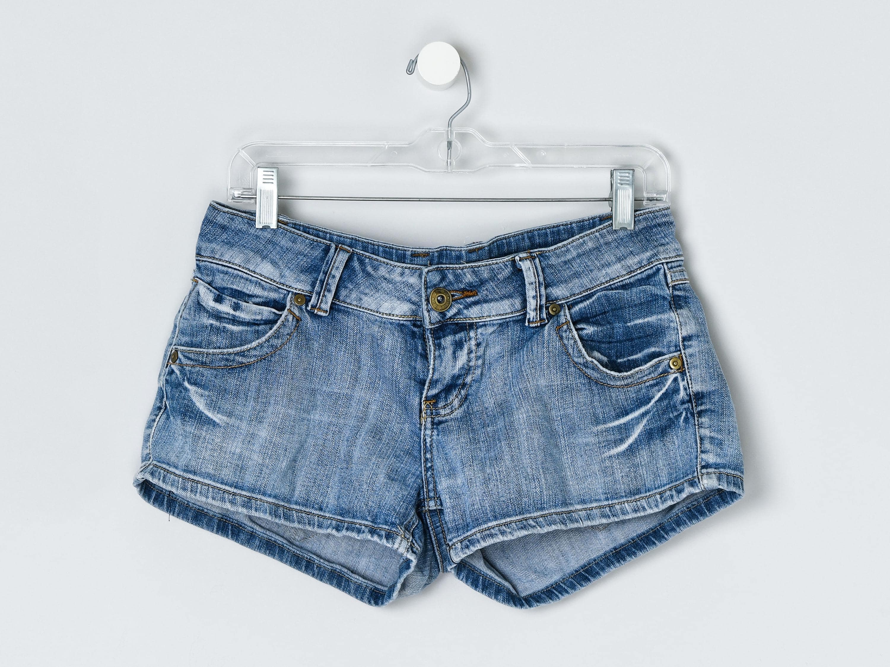 Low Waist Y2k Denim Shorts - Etsy