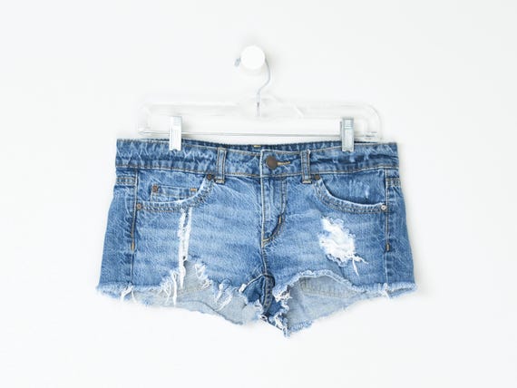 Vintage Y2k O'neill Rippy Low Rise Denim Shorts - 2000s Skater