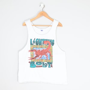 Vintage 90s &quot;Lightning Bolt&quot; Scorpion Graphic Tank - surfer, nineties, neon, animals, made in usa - Men&#39;s M