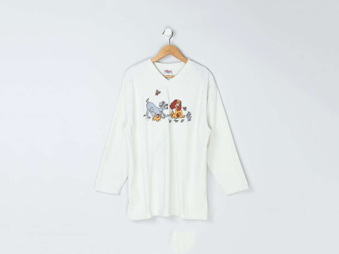 90年代 THE DISNEY CATALOG わんわん物語 90s わんわん物語 刺繍 長袖