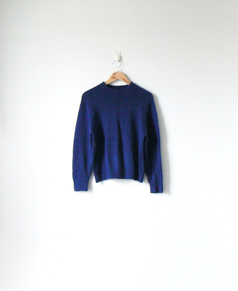 Blue Sweater 90s Sweater 90s Clothing Normcore Sweater 90s Preppy Clothing Women/'s M 90s Navy Blue Mock Neck Sweater