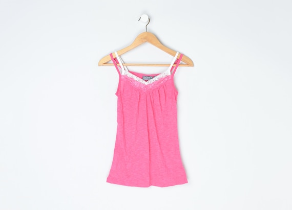 Vintage Y2k Doubled Lacy Cami Top - 