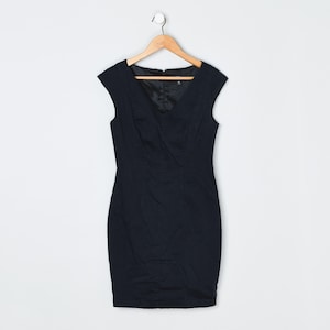 mossimo black dress Mossimo Women's Asymmetric One or Off Shoulder Black Midi Belted Dress