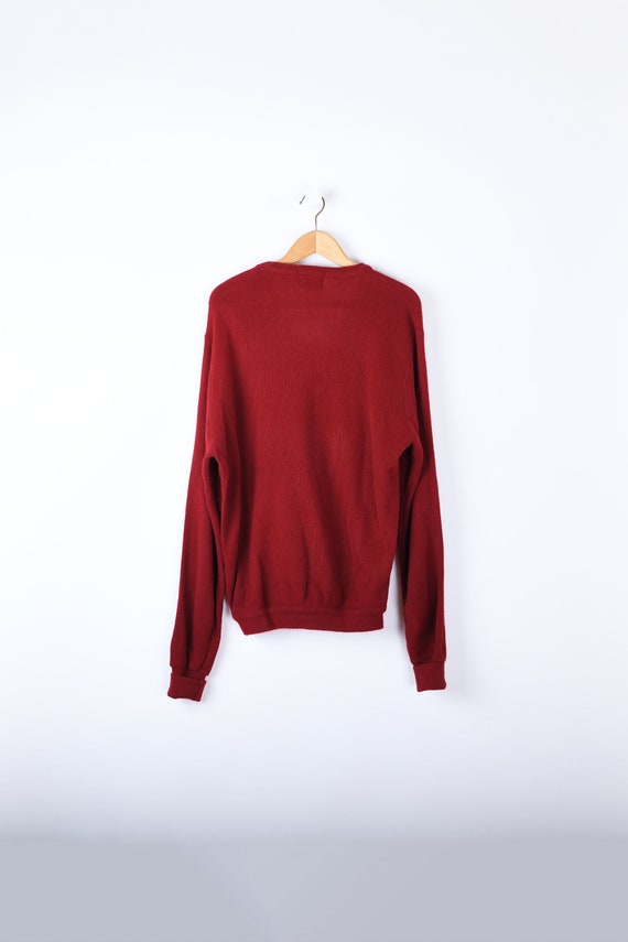 L // 70s Izod Lacoste Dark Red Sweater – Preppy, … - image 3