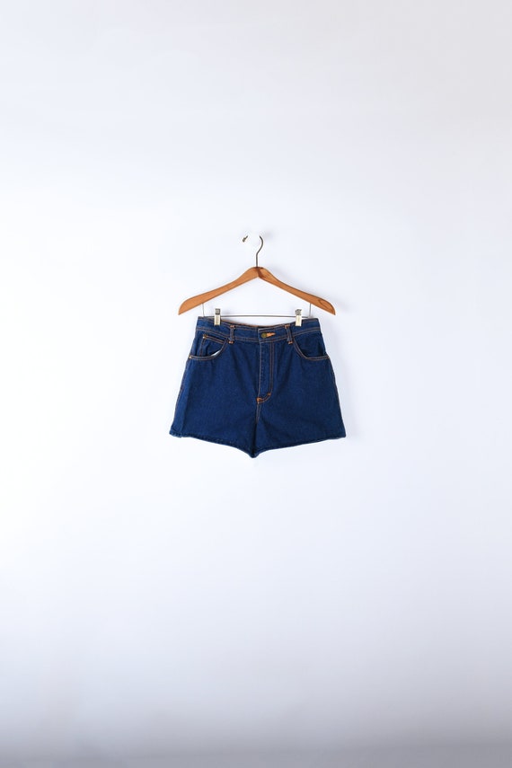 28"W - 90s Contrast Stitched Denim Shorts – Dark W