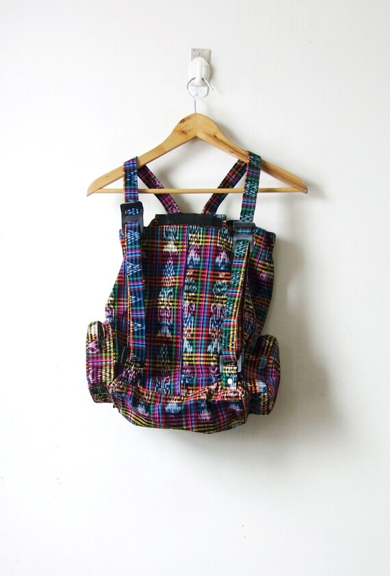 2000s Rainbow Plaid Backpack - Vintage Skater, Sc… - image 6