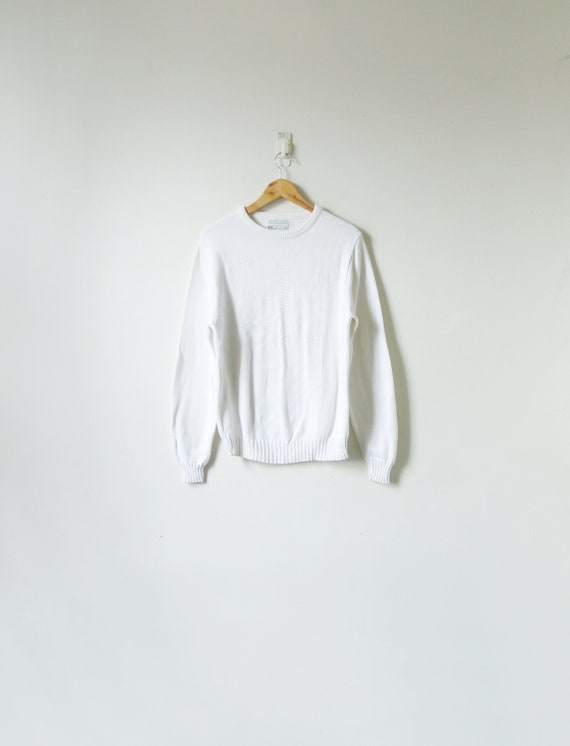 1960s "Lord Jeff" White-on-White Skier Sweater - 6