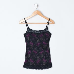 Vintage Y2k Dark Green Long Cami Top - 2000s Clothing, Tank