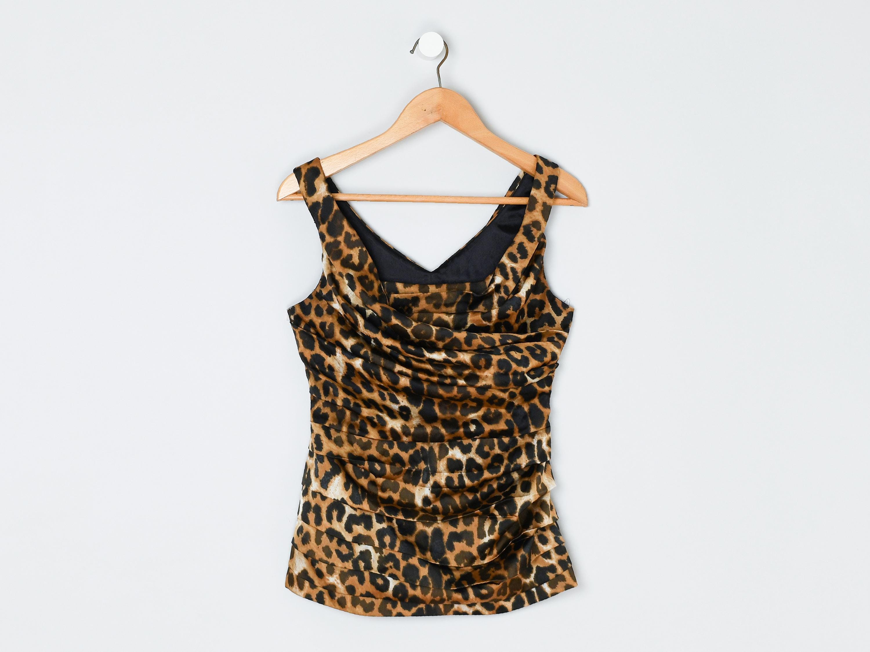 Y2k Leopard Print Top - Etsy