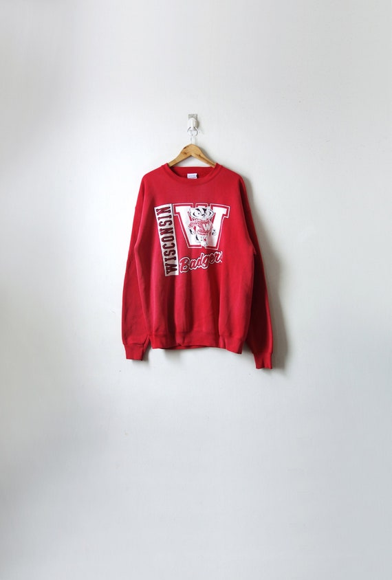 90s Faded Wisconsin Badgers Sweatshirt - Vintage C