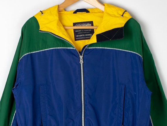 Vintage Y2k Abercrombie & Fitch Colorblock Jacket - Green, Blue