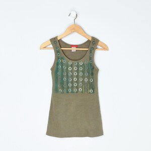 アンティークプリントクロスタンクトップL スモークグリーン Vintage Green Tank Top - Etsy - Page 4