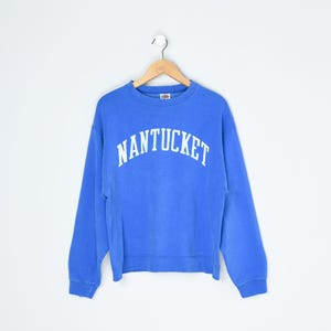 Vintage 90s Nantucket Sweatshirt - nineties, faded, blue, preppy, crew neck, pullover - Men&#39;s L
