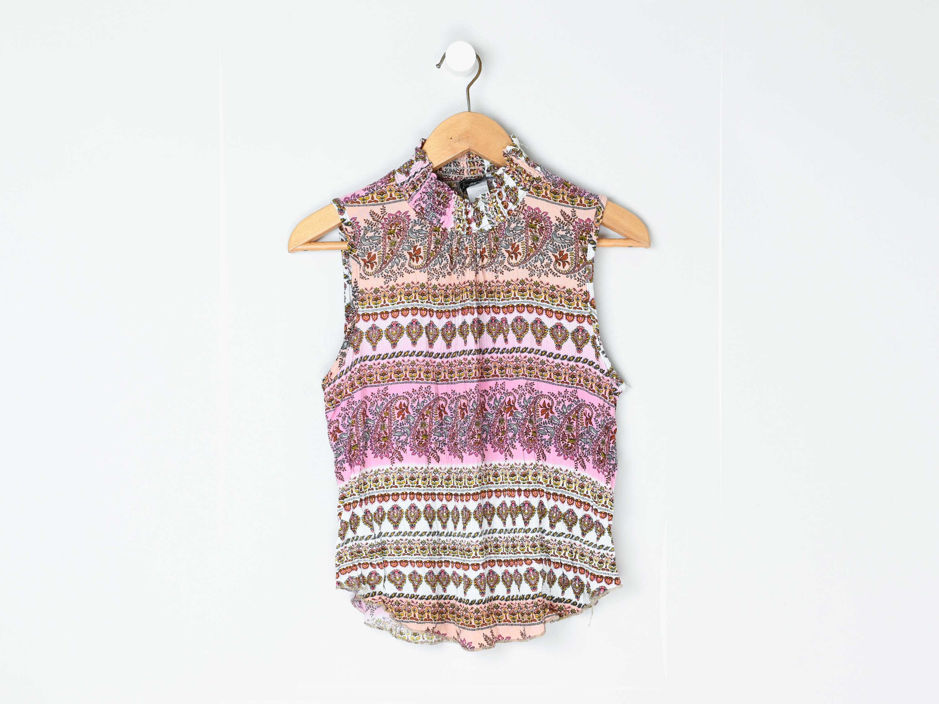 Vintage Y2k Paisley Printed Top - 
