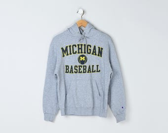 Vintage 2000s Michigan Baseball Hoodie - college, university, sweatshirt, pullover - Men's