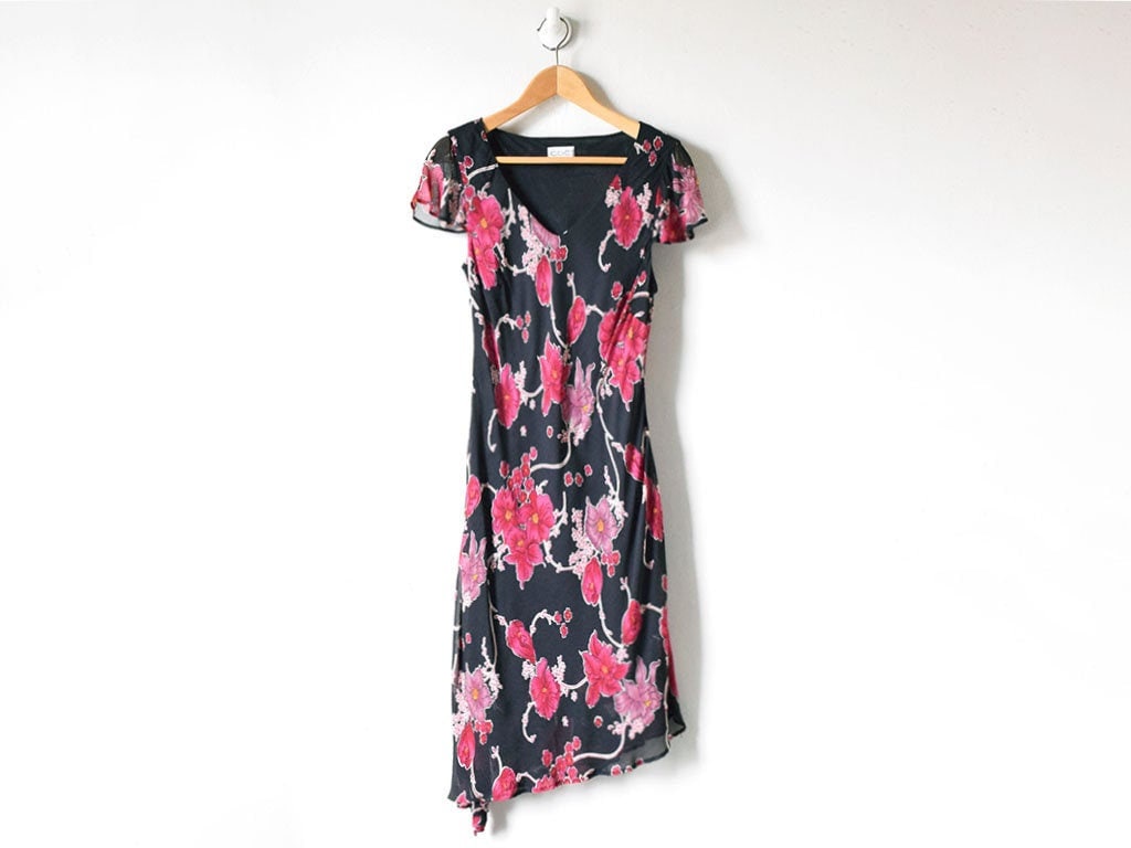 Black and Fuchsia Y2k Dress - Etsy