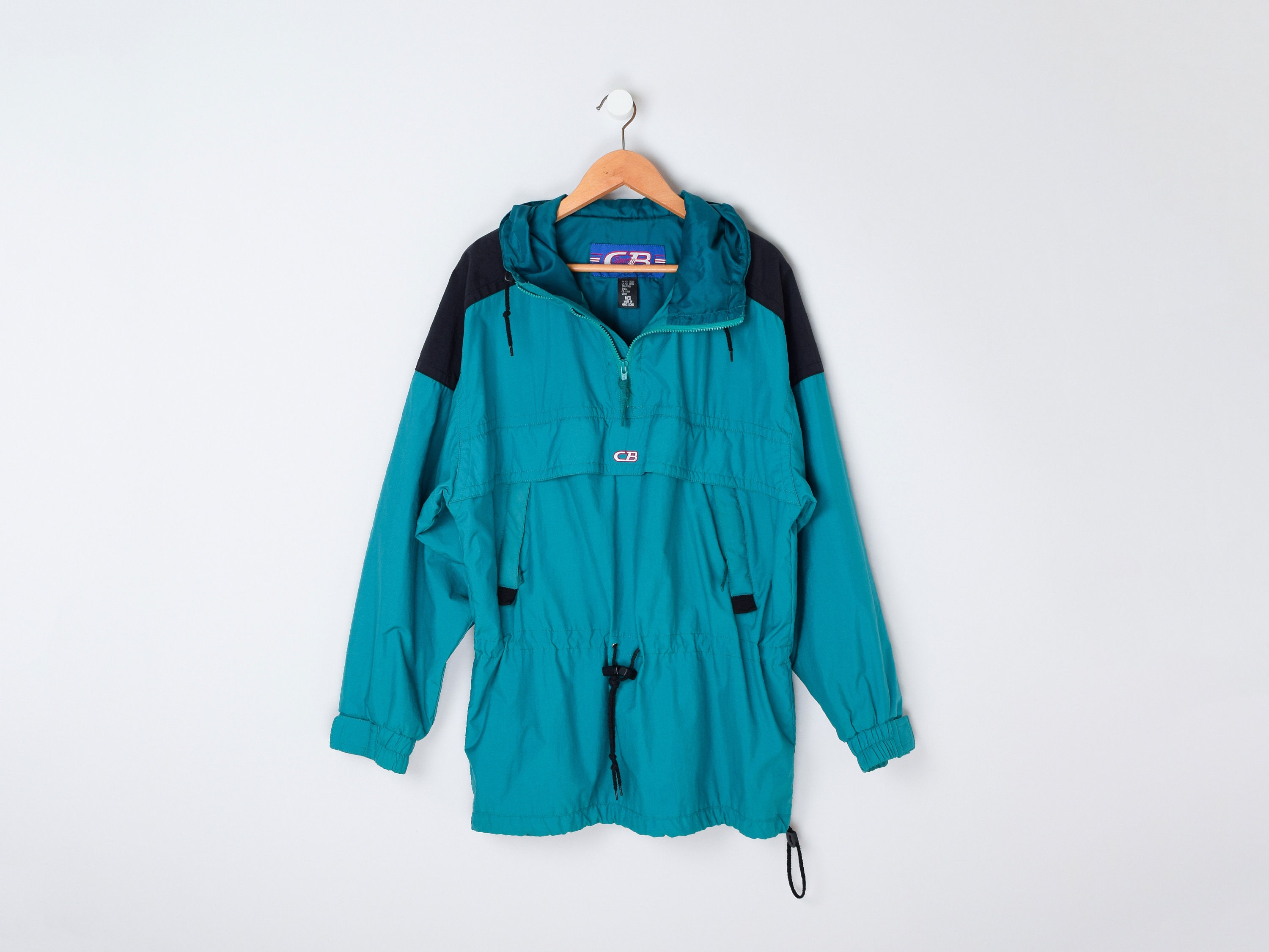 USA製 80s CB sport vintage anorak hoodie Vintage CB Sports TSnap 80s Colorblock Ski Jacket