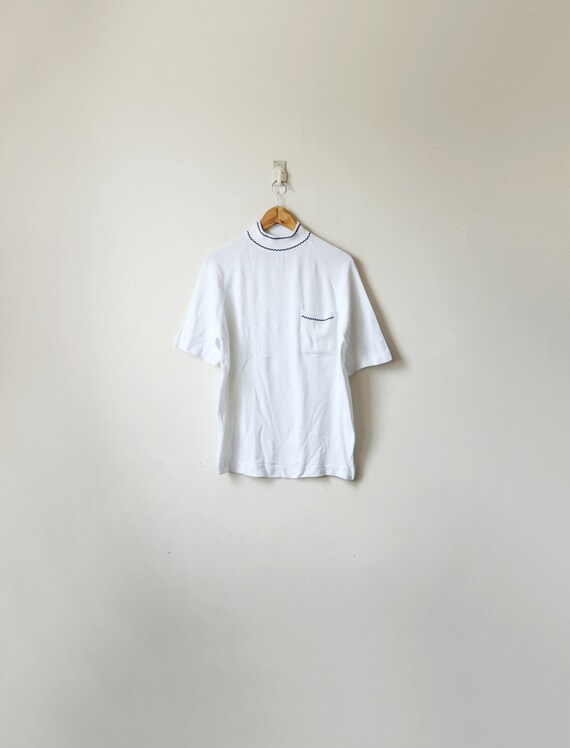 1960s Taxi-Check Striped Knit T-Shirt - Vintage 60