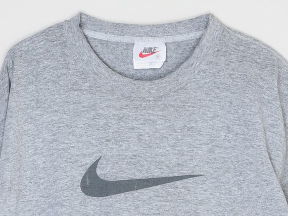 Vintage 90s Nike Grey T-shirt - Nineties, Athletic, Gray, Crew