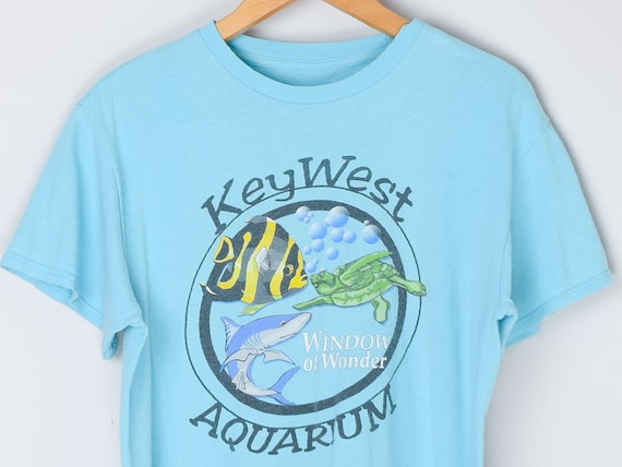 Vintage 90s Key West Aquarium T-shirt - Animals, Shark, Turtle