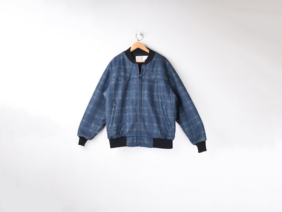 Vintage 70s 'saddle King Western' Zip-up Work Jacket - Thick Wool