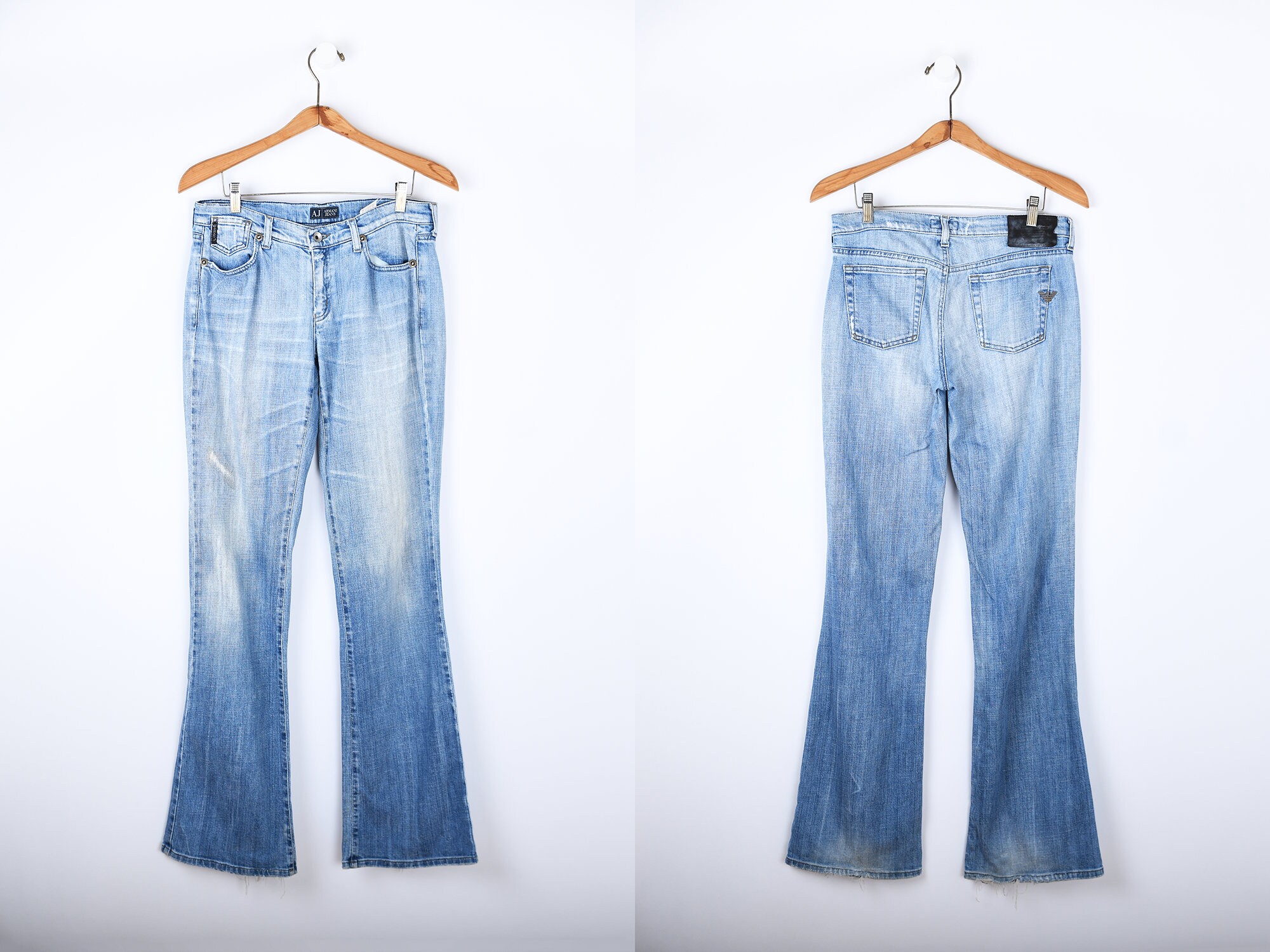 32x35 - 2000s Armani Boot-cut Jeans - Vintage, Streetwear, Lightly 