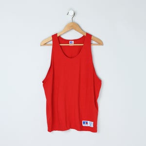 Vintage 90s Russell Athletic Intera Tank - nineties, made in usa, red - Men&#39;s XL
