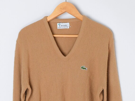 ラコステ IZOD Vネックカーティガン ヴィンテージ 80's USA製 IZOD LACOSTE Acrylic Cardigan M / ラコステ