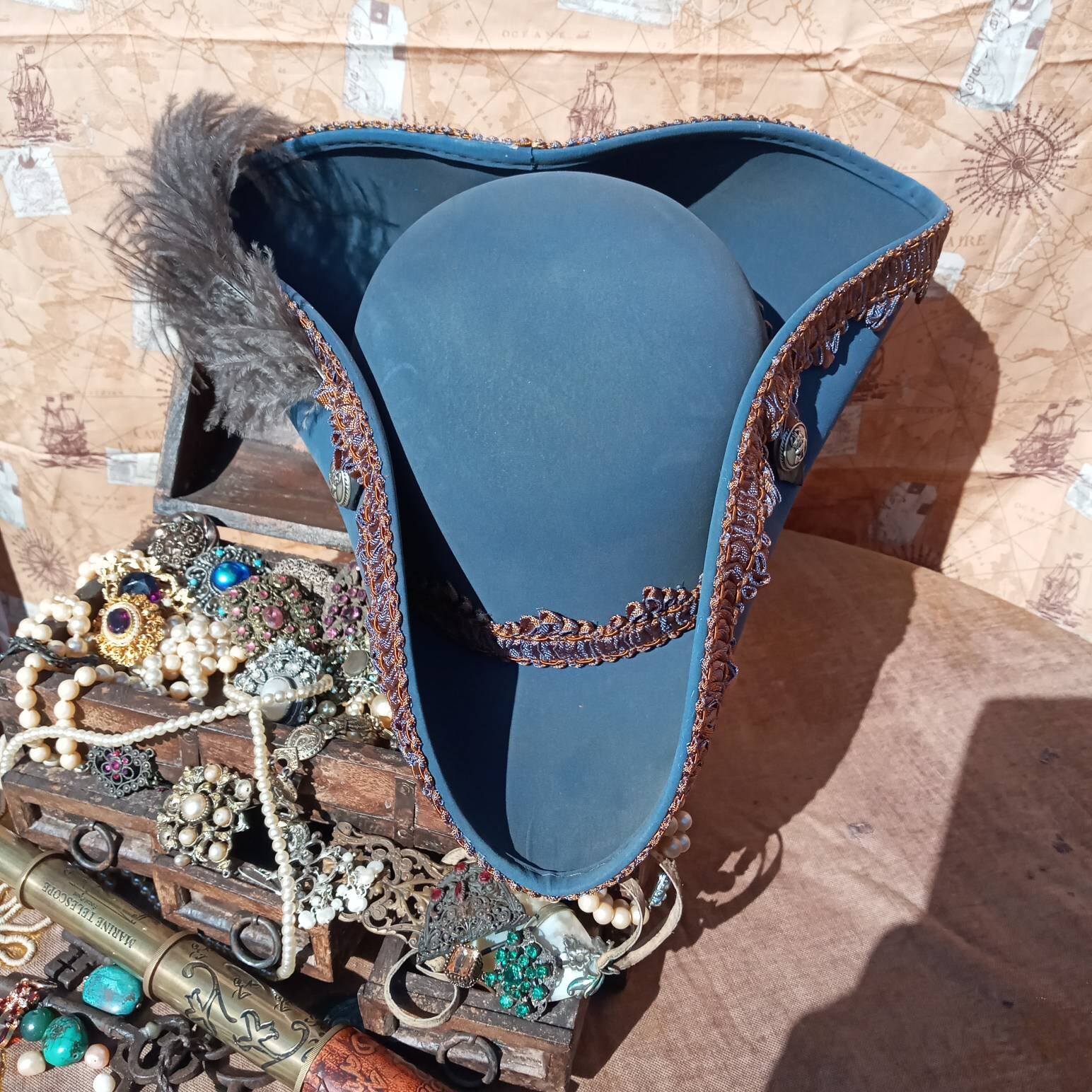 TRICORN HAT bonnyblue Gorgeous Naval 