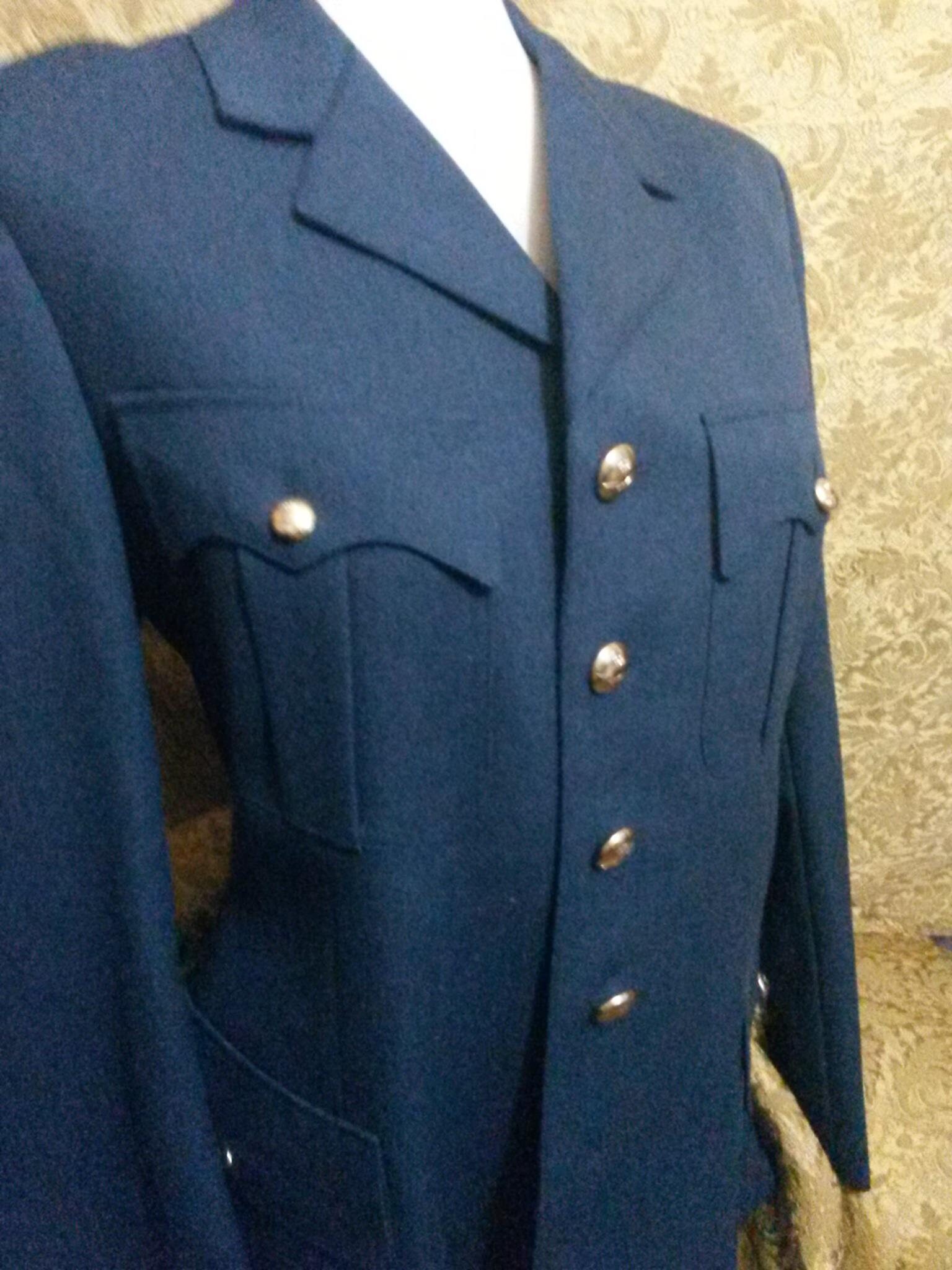 Image of British Pilots Jacket Blue Vintage New Condition 1987 Cosplay Steampunk