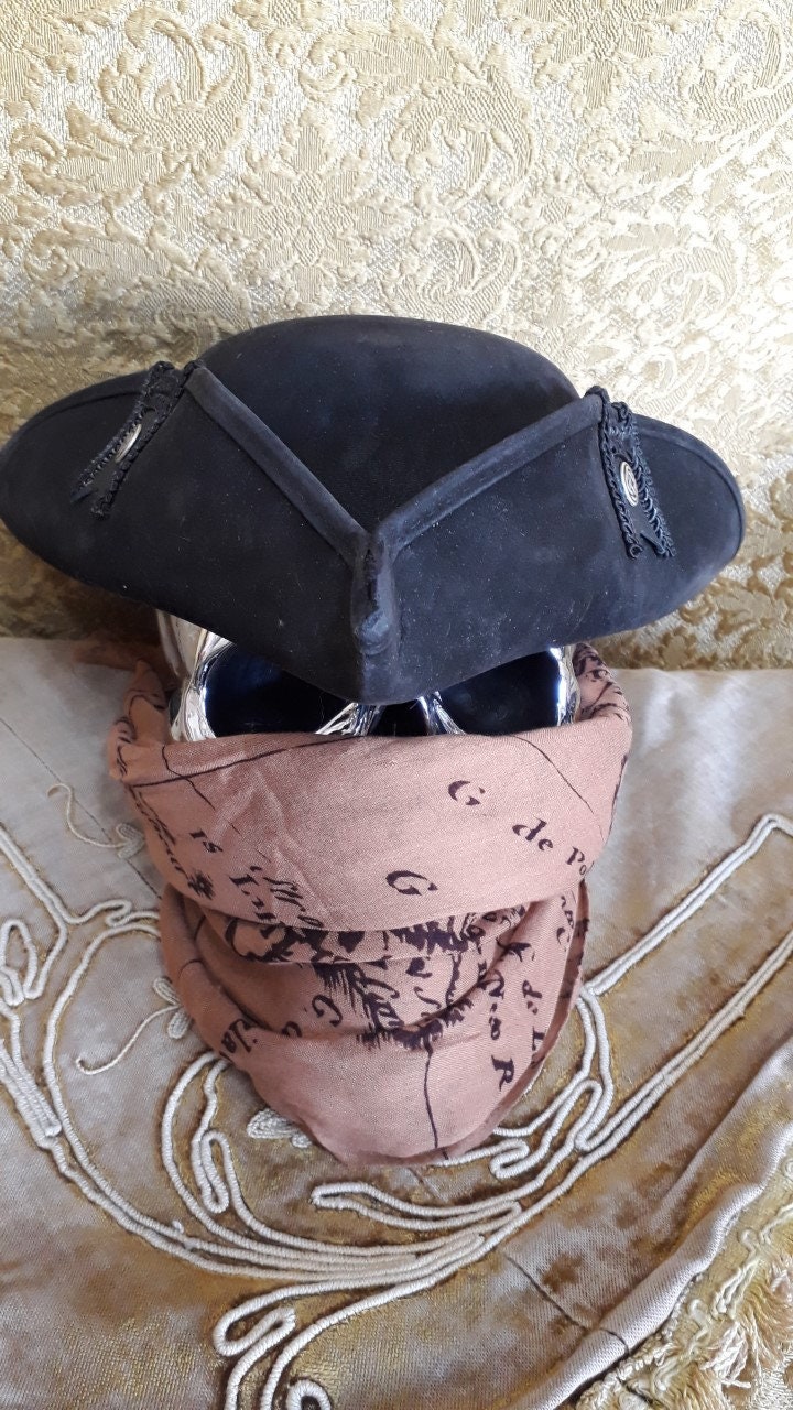 FREE SHIPPING calico Jack Tricorn Hat 