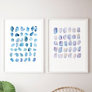 2 Stück Abstrakte Kunst Druck Diptychon 2 Stück Wand Kunst Drucke Abstrakt Aquarell Druck Set Minimalistischen Druck Galeriewand Set Giclee