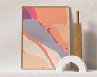 Desert Wall Art Print Boho Desert Wall Art Prints Desert Landscape Print Abstract Landscape Prints Joshua Tree Print