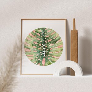 Monstera Print Botanical Print Boho Wall Decor Monstera Leaf Watercolor Print Tropical Leaf Print Tropical Leaves Botanical Wall Art Giclee