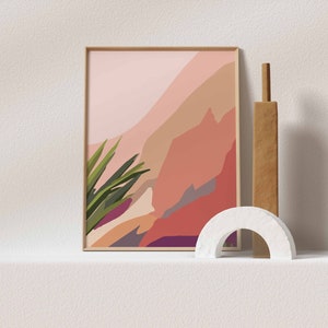 Desert Wall Art Print Desert Decor Desert Landscape Print Joshua Tree Print Abstract Landscape Modern Art Prints National Park Prints
