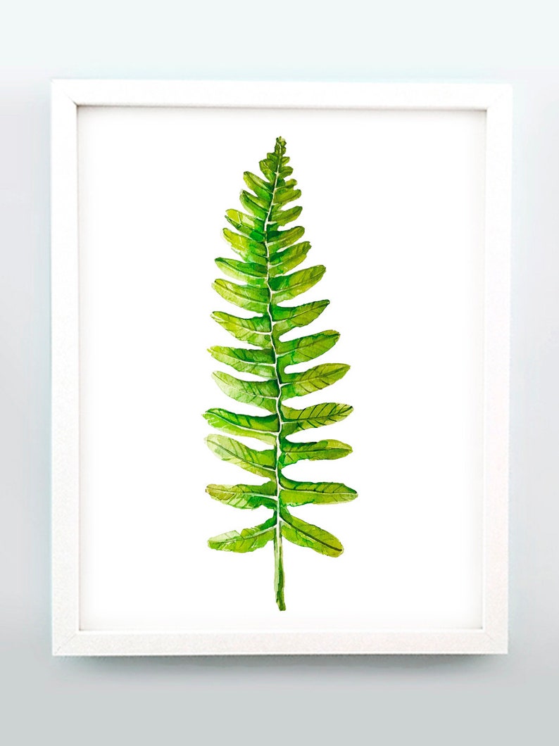 Botanical Print Set Fern Leaf Print Watercolor Print Watercolor Fern Wall Print Botanical Fern Leaf Print Boho Wall Poster Watercolor leaves