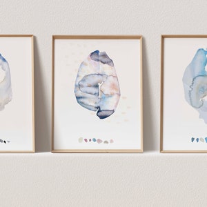 3 piece wall art Gallery Wall Set Abstract Art Watercolor Print Set of 3 Wall Art Triptych Wall Art Set of 3 Prints Extra Large Wall Art