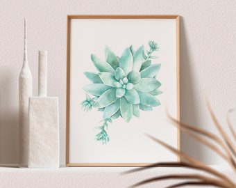 Succulent Print Cactus Print Boho Wall Decor Succulent Painting Cactus Decor Botanical Print Cactus Wall Art Watercolor Print Plant Painting