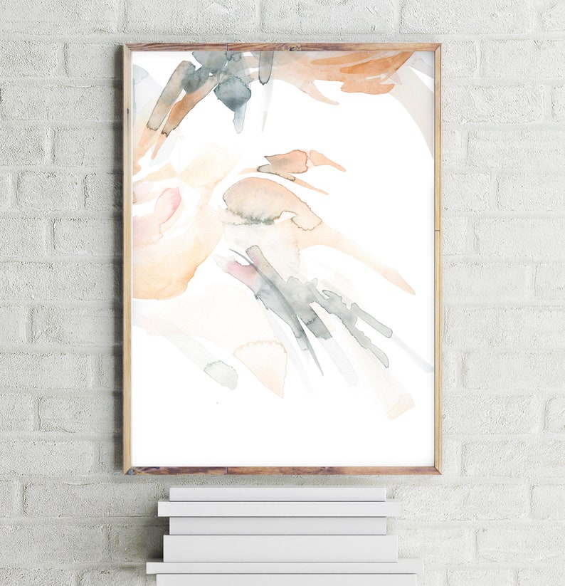 Abstract Watercolor Print Minimal Abstract Art Apartment Decor Boho Wall Decor Fluid Painting Bedroom Wall Art Prints Abstract Painting image 3