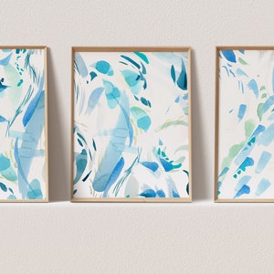 3 Piece Wall Art Set of 3 Prints Abstract Art Watercolor Print Set of 3 Wall Art Triptych Wall Art Gallery Wall Set Giclee Print Boho Home