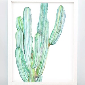 Cactus Print Watercolor Print Botanical Print Cactus Decor Boho Wall Decor Green Plants Botanical Poster Watercolor Cactus Painting image 4