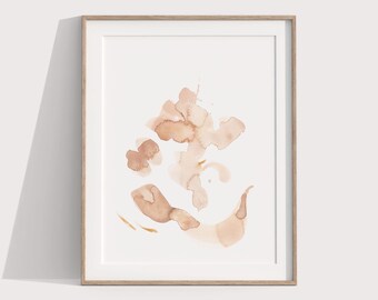 Abstract Art Watercolor Print Neutral Minimalist Art Abstract Watercolor Wall Art Prints Zen Art Fluid Painting Abstract Poster